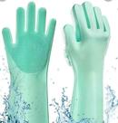 1 Par De Luvas Esponja Lava Louça De Silicone