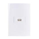1 pç conjunto tomada carregador usb + placa sleek margirius