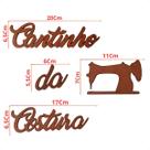 1 Pç Placa Decorativa Frase Cantinho Da Costura Letreiro Mdf