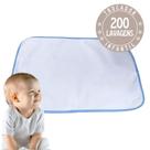 1 pc Trocador Portátil 70x50 Bebê Absorvente Acolchoado Multiuso - Branco com Borda Azul