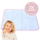 1 pc Trocador Portátil 70x50 Bebê Absorvente Acolchoado Multiuso - Branco com borda Rosa