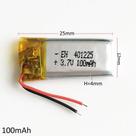 1 Peça 401225 3,7v 2 Fios 4mm X 12mm X 25mm Com 100mah