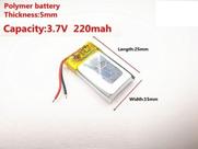 1 Peça 501525 2 Fios 3,7v 5mm X 15mm X 25mm P/ Mp3 Caneta - 1 Peça 501525 2 Fios 3,7v 5mm X 15mm X 25mm P/ Mp3 Caneta -