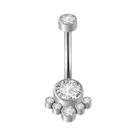 1 peça ASTM 136 titânio umbigo umbigo anel barra zircão CZ alergia piercing umbigo joias corporais 1 peça ASTM 136 titânio umbigo umbigo anel barra zircão CZ alergia piercing umbigo joias corporais
