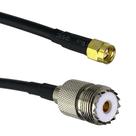 1 peça cabo rg58 uhf so239 fêmea jack para sma macho conector rf coaxial reto 6 polegadas ~ 20m
