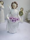 1 peça de escultura Harvest Joy sem necessidade de eletricidade, presente para bons amigos, decoração de mesa para sala de estar, escultura decorativa de meninas e flores, presente perfeito para aniversário, Natal, presente adequado para outono