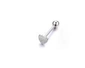 1 Piercing Lingua Titânio 1.6mm 16mm Coração 7mm Prateado 1 Piercing Lingua Titânio 1.6mm 16mm Coração 7mm Prateado