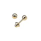 1 Piercing ou Brinco Bolinha Mini 3 milímetros Com Rosca em Ouro 18K k015