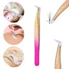 1 Pinça Curvada 45 Colorida Para Extensão Alongamento Cílios Fio A Fio