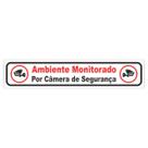 1 Placa Ambiente Monitorado Câmeras De Segurança 25x5cm Ps