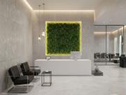 1 Placa de Folhagem Artificial Permanente Decoração de Parede Painel Decorativo Verde 3D Realista