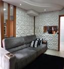 1 Placa de Revestimento 3D Floral PVC Relevo 50x50cm Adesiva