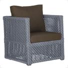 1 Poltrona Madri Alumínio Corda Náutica Estofado 9 Trama Original