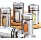 1 Porta Condimento Para Saleiro Pimenteiro Temperos Aço Inox