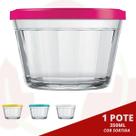1 Pote de Vidro estilo Americano 350ML c/ Tampa Petisco