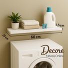 1 Prateleira de Parede MDF Branca 60x20 cm Ideal para Cozinha, Lavanderia ou Banheiro 1 Prateleira de Parede MDF Branca 60x20 cm Ideal para Cozinha, Lavanderia ou Banheiro