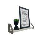 1 Prateleira flutuante sala decorativa geométrica casa 60cm