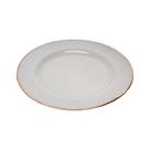 1 Prato De Sobremesa Cerâmica Linear 20cm Raso Cinza Liso