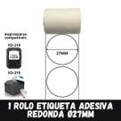 1 Rolo Etiqueta Térmica Adesivas 27x27 Redonda Xd-210 Xd-310