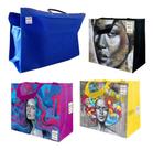 1 Sacola Lona Feira 34x48x21cm + 3 Sacolas Ráfia 35x40x18cm 1 Sacola Lona Feira 34x48x21cm + 3 Sacolas Ráfia 35x40x18cm