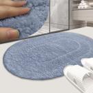 1 Tapete Banheiro Antiderrapante Macio Oval Nz Min 40x60 Vr -