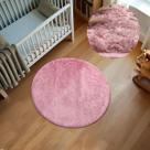 1 Tapete Quarto Infantil Peludo Redondo 1,00m Oa Cl Rob