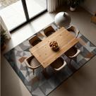 1 Tapete Sala de Jantar Mesa Grande 200X250 Js Do Zi Vr -
