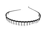1 Tiara De Ferro Arco Metal Preto 14cm Masculino/ feminino