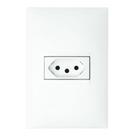 1 Tomada 2P+T 10 Ampères 4x2 Branco - 615080BC - PIAL PLUS