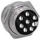 1 tomada conector mike plugue multipolar macho - 8 vias