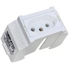 1 Tomada Para Trilho Din 2p+t 10a 250v Padrão Brasil