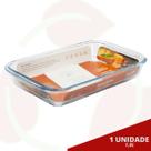 1 Travessa Refratária 1,6L Pequena Vidro Saladeira Microondas Doces