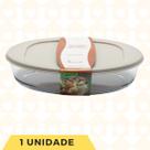 1 UNI Assadeira Travessa Oval 3L Grande Resistente Assados