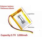 1 Unidade 103040 3 Fios 1200 Mah 10mm X 30mm X 40mm 3,7v