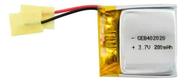 1 Unidade 200 Mah 3,7v Com 2 Fios 4mm X 20mm X 20mm 402020