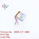 1 Unidade 302020 3,7v 2 Fios 110mah 3mm X 20mm X 20mm 1 Unidade 302020 3,7v 2 Fios 110mah 3mm X 20mm X 20mm