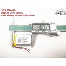 1 Unidade 802540 3,7v C/ 2 Fios 850mah 8mm X 25mm X 40mm