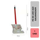 1 Unidade Pá De Lixo Multiuso Metal Aço Galvanizado Com Cabo Curto Reforçada Com Alça De Pendurar