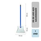 1 Unidade Pá De Lixo Multiuso Metal Aço Galvanizado Com Cabo Longo Reforçada Com Alça De Pendurar