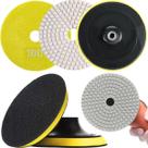 1 X Lixa 4 Pol. 100mm Diamantada + 1 Disco Prato Suporte Grão Polir Lixadeira Granito Mármore KaQi