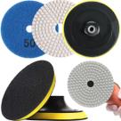 1 X Lixa 4 Pol. 100mm Diamantada + 1 Disco Prato Suporte Grão Polir Lixadeira Granito Mármore KaQi