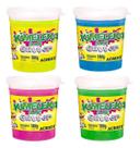 1 X Slime Kimeleka Glitter Original Acrilex 180g Lavável Não Tóxico AMARELO