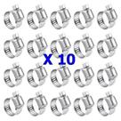 10 Abraçadeira De Metal Mangueira Aço Inox 13x19