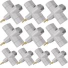 10 Adaptador De Tomada Tipo T Benjamin 2 Pinos 110/220V ADP1-21