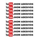 10 Adesivos YouTube 30cm Carro Moto Caminhão - Preto