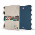 10 Agendas Anuais 2024 - Capa Dura com Laminação Fosca e Wire-o Aço Revestido .
