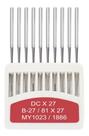 10 Agulhas Orange Overlock Interlock Dcx27 Ponta Bola