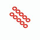 10 Anel Oring Silicone Laranja 701 Shore A 7,52mm x 3,53mm