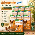 10 Antipulgas Advocate Elanco 1 Bisnaga 0,4mL Cães até 4kg Dose mensal Aplica após banho Verme do coração 10 Antipulgas Advocate Elanco 1 Bisnaga 0,4mL Cães até 4kg Dose mensal Aplica após banho Verme do coração