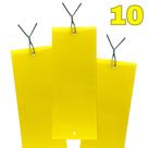 10 Armadilha Amarela Adesiva Cigarrinha do Milho 25x10 Yellow Trap Pró Para Captura de Insetos